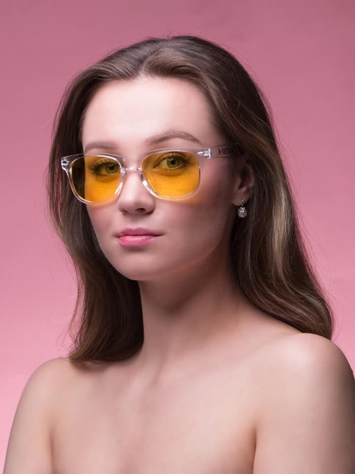 Очки солнцезащитные «OneSun. Wayfarer», uv 400, 4.5×5 см, жёлтые