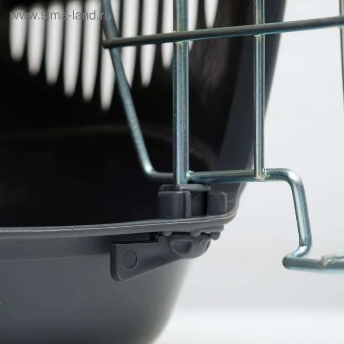 Переноска для животных до 9 кг «Пижон», 43×29×27.5 см, металлическая дверь, пластик, бежевая, серая