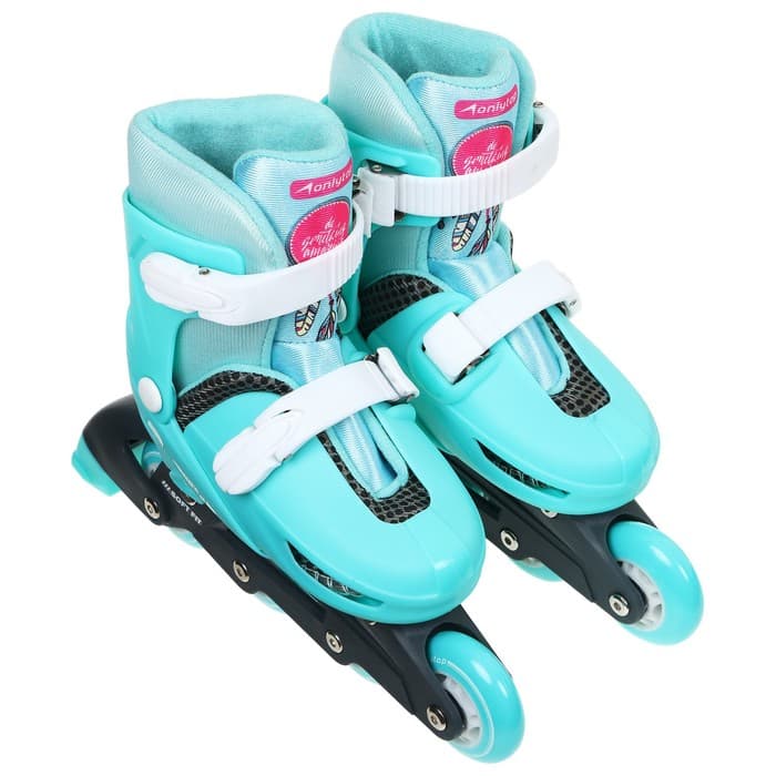 Роликовые коньки раздвижные ONLYTOP, р. 30-33, колёса PVC 64 мм