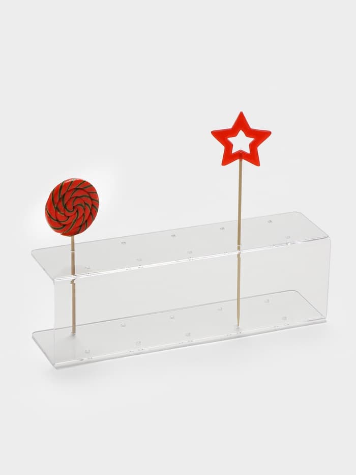 Подставка под леденцы 30×9.5×7.5, оргстекло 3 мм, вместимость 10 шт.