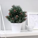 Искусственный цветок в горшке «Хвойный куст», 10×24 см