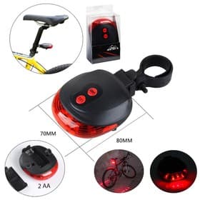 Задний фонарь с лазером «Мастер К», велосипедный, водонепроницаемый, 4 режима, 2ААА