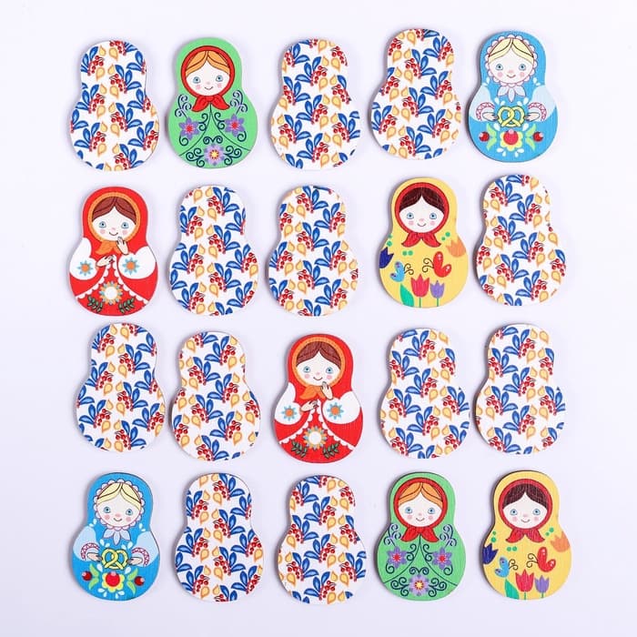 Мемо «Матрёшки» 20 матрёшек