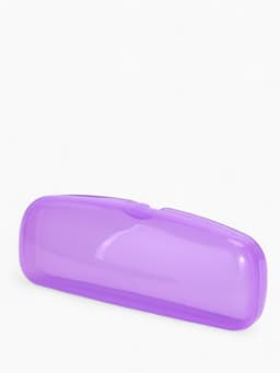 Футляр для очков на хлопушке, однотонный, размер 16×3.5×5.5 см, полупрозрачный/МИКС