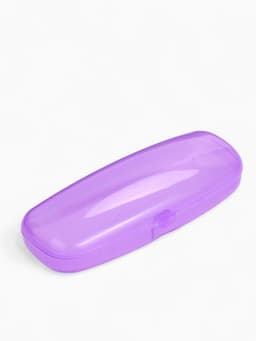 Футляр для очков на хлопушке, однотонный, размер 16×3.5×5.5 см, полупрозрачный/МИКС