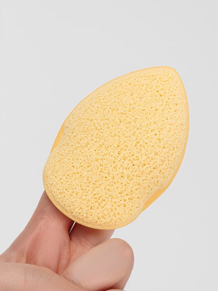 Спонж для умывания «Капелька», 9×6 см, с карманом, МИКС