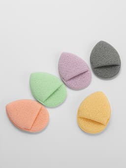 Спонж для умывания «Капелька», 9×6 см, с карманом, МИКС