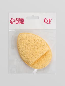 Спонж для умывания «Капелька», 9×6 см, с карманом, МИКС