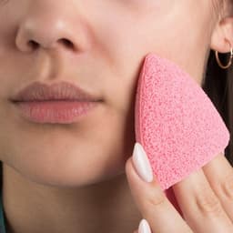 Спонж для умывания «Капелька», 9×6 см, с карманом, МИКС