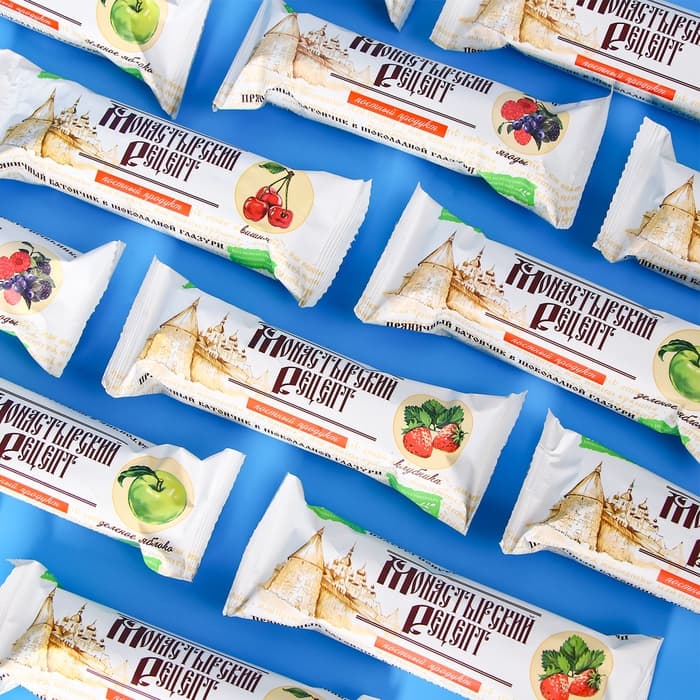 Пряничный батончик «Монастырский рецепт», постный, в шоколадной глазури, ассорти, 40 г