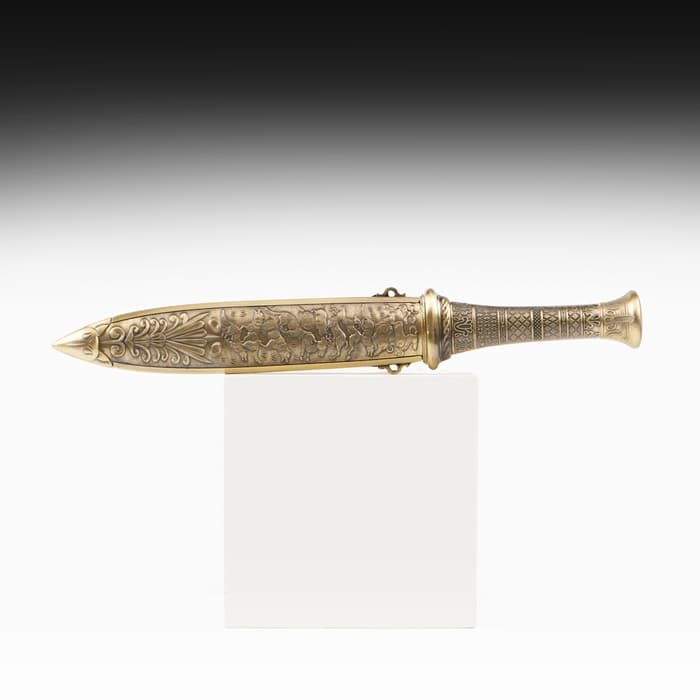 Макет оружия «Сувенирный кинжал. Волки», 35 см, клинок 21 см