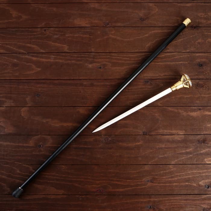 Сувенирная трость с клинком 30 см, набалдашник: кристалл