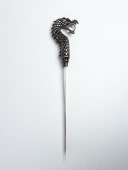 Сувенирная трость с клинком 30 см, набалдашник: дракон серебристый