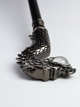 Сувенирная трость с клинком 30 см, набалдашник: дракон серебристый