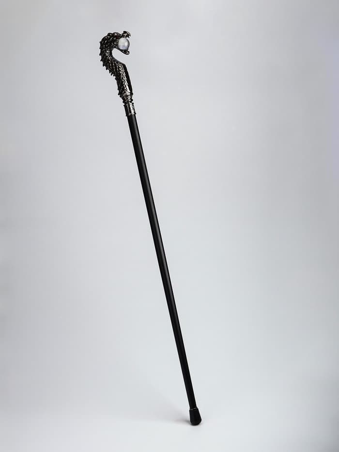 Сувенирная трость с клинком 30 см, набалдашник: дракон серебристый