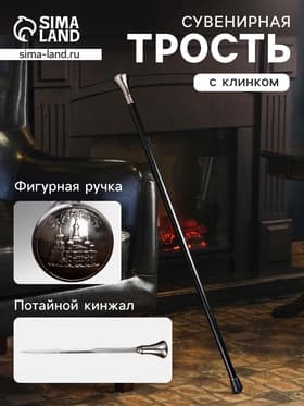 Сувенирная трость с клинком 30 см, набалдашник: Санкт-Петербург