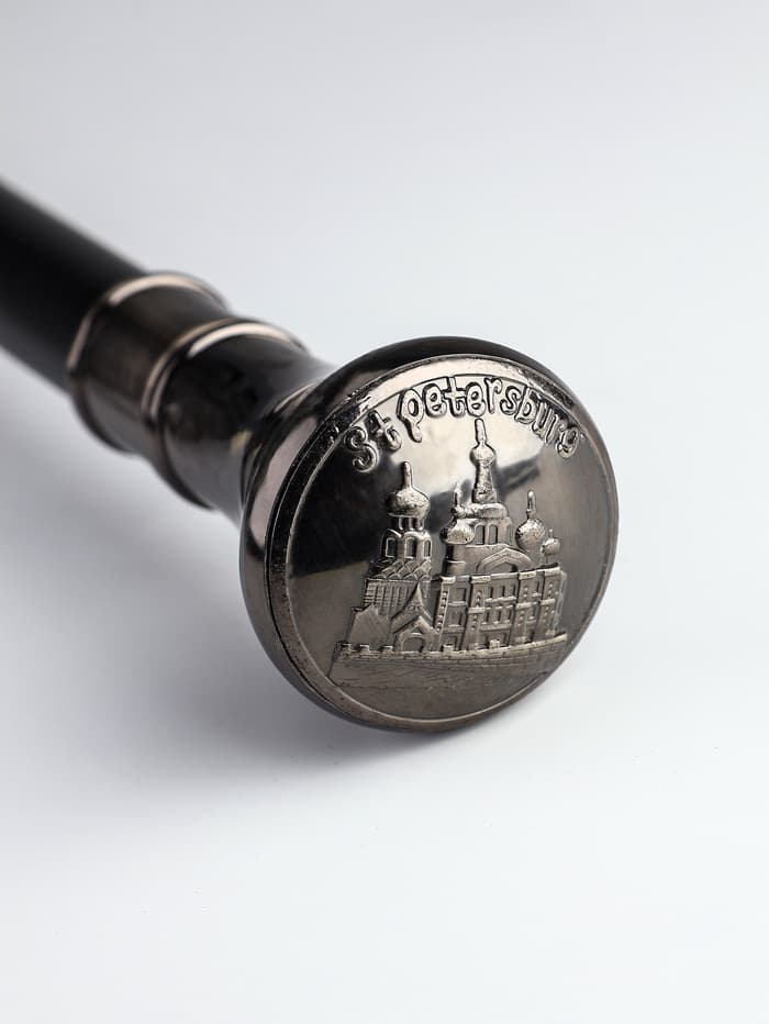 Сувенирная трость с клинком 30 см, набалдашник: Санкт-Петербург