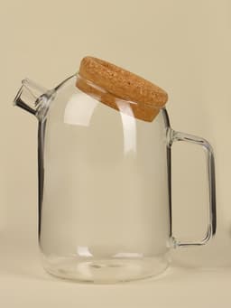 Чайник SL-Home «Эко», 1 л, 18×11×17.5, с пробковой крышкой, стекло, прозрачный