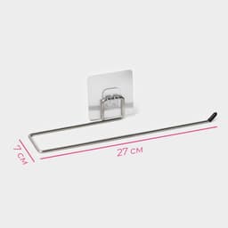 Держатель для бумажных полотенец настенный Доляна, 27×7×7 см, на липучке, хромированный