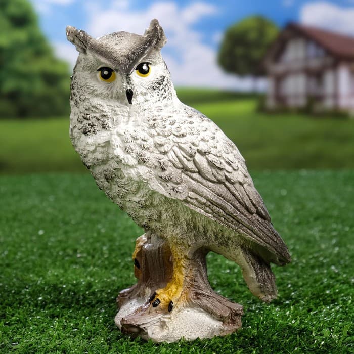Садовая фигура из гипса «Сова полярная», 17×11×8 см