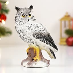 Садовая фигура из гипса «Сова полярная», 17×11×8 см