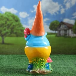 Садовая фигура из гипса «Гном с грибом», 44×16×16 см, МИКС