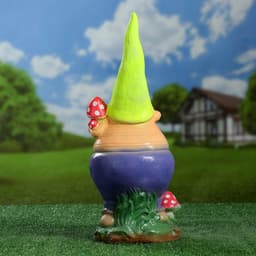 Садовая фигура из гипса «Гном с грибом», 44×16×16 см, МИКС