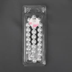 Подхват для штор «Бусы из жемчуга», d=1.5 см, 40±1 см, белый