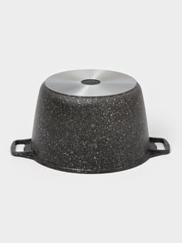 Кастрюля KUKMARA Granit ultra, 8 л, d=30 см, со стеклянной крышкой, антипригарное покрытие, литой алюминий, коричневая