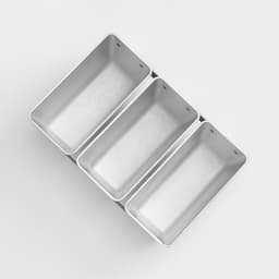 Форма для хлеба KUKMARA, 2.1 л, 22.5×11.5×12.2 см, Л-7, 3-х секционная, литой алюминий