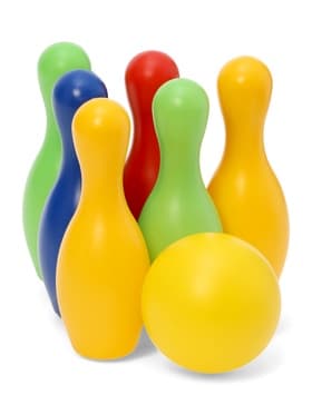 Боулинг детский, набор: 6 кеглей 21×7 см, 1 мяч d=6.5 см