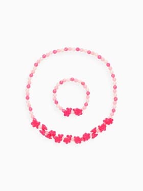 Набор детских украшений «Выбражулька. Цветы сирени», 2 предмета: бусы, браслет d=6 см, розовый