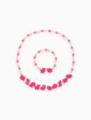 Набор детских украшений «Выбражулька. Цветы сирени», 2 предмета: бусы, браслет d=6 см, розовый