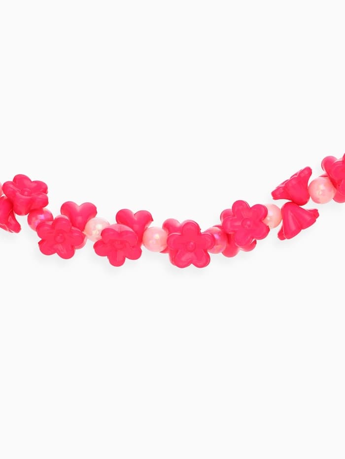 Набор детских украшений «Выбражулька. Цветы сирени», 2 предмета: бусы, браслет d=6 см, розовый