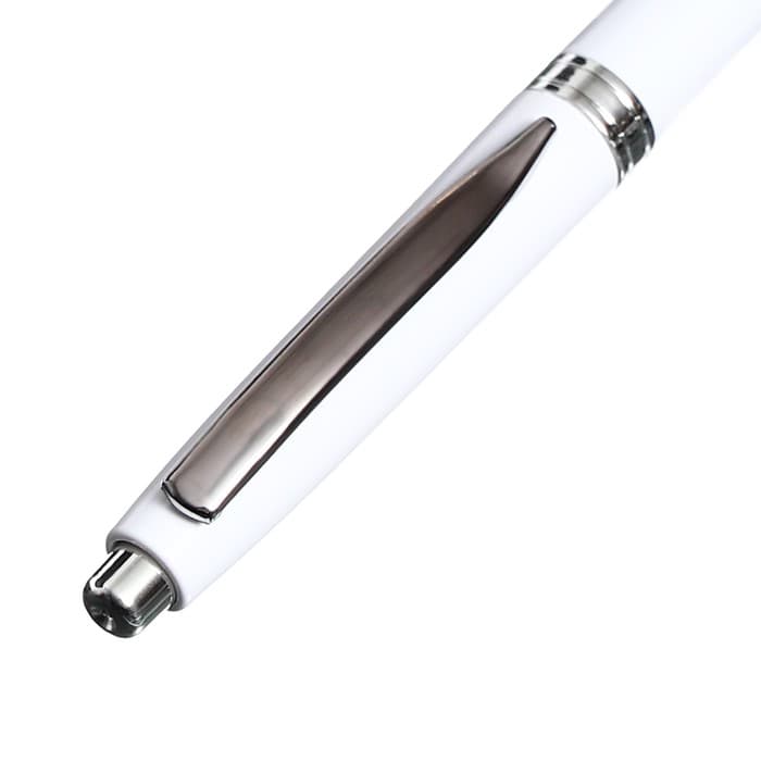 Ручка под логотип Calligrata, шариковая, автоматическая, синий стержень, узел 0.7 мм, корпус белый