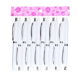 Ручка под логотип Calligrata, шариковая, автоматическая, синий стержень, узел 0.7 мм, корпус белый