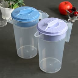 Кувшин для воды с крышкой, 1.2 л, пластик, МИКС