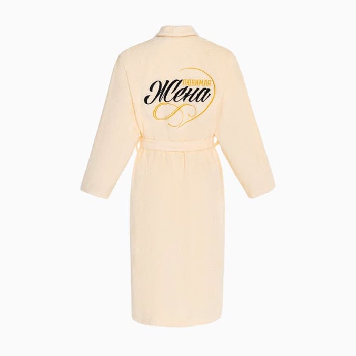 Халат махровый женский «Этель. Жена любимая», размер 50-52, 100% хлопок