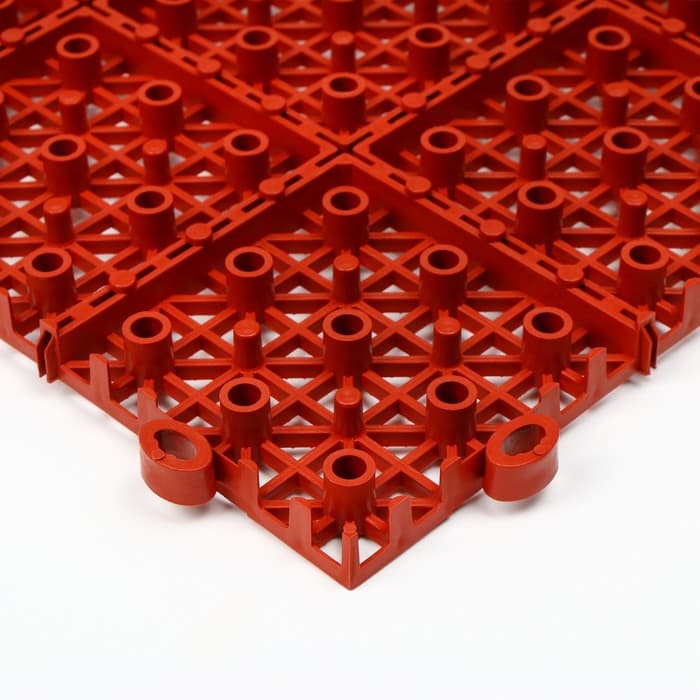 Модульное покрытие, 30×30×1.1 см, пластик, терракотовый, 1 шт.