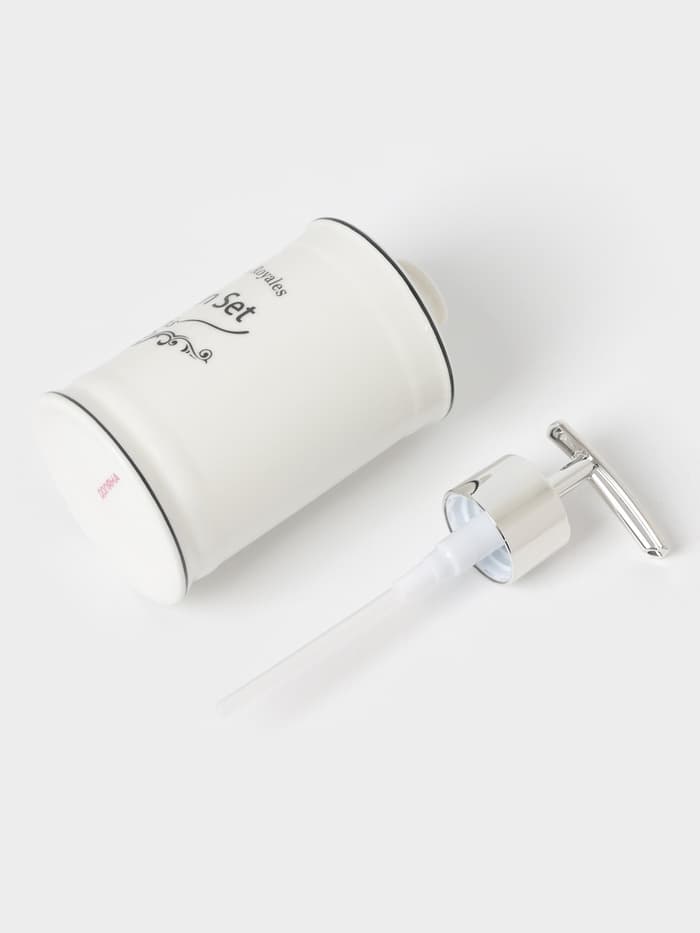 Аксессуары для кухни Доляна «Уют», 4 предмета, дозатор 300 мл, мыльница, подставка для губки, подставка для ложки, белые