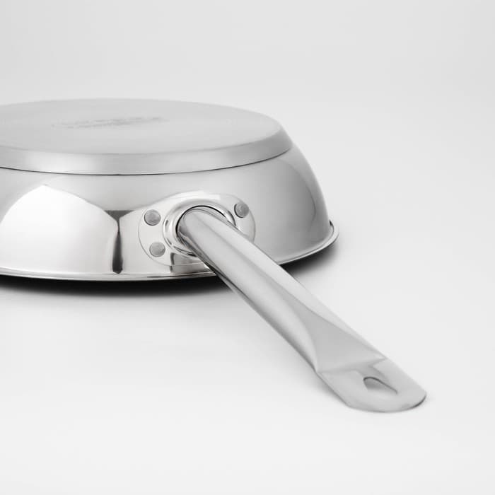 Сковорода Катунь «Общепит», d=24 см, толщина корпуса 0.6 мм, дно 3.5 мм, капсульное дно, антипригарное покрытие, индукция, нержавеющая сталь, AISI - 20...