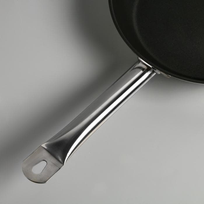 Сковорода Катунь «Общепит», d=26 см, толщина корпуса 0.6 мм, дно 3.5 мм, капсульное дно, антипригарное покрытие, индукция, нержавеющая сталь, AISI - 20...