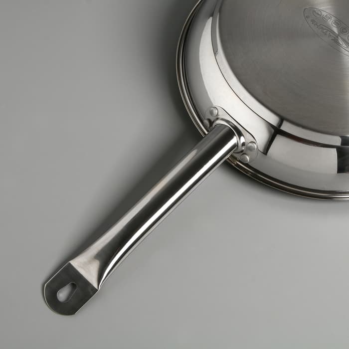 Сковорода Катунь «Общепит», d=28 см, h=6.5 см, толщина корпуса 0.6 мм, дно 3.5 мм, капсульное дно, антипригарное покрытие, индукция, AISI - 201