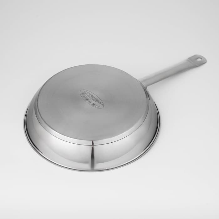 Сковорода Катунь «Общепит», d=30 см, толщина корпуса 0.6 мм, дно 3.5 мм, h=6 см, капсульное дно, антипригарное покрытие, индукция, AISI - 201