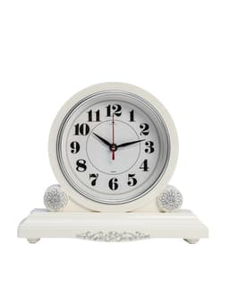 Часы настольные каминные «Берта», бесшумные, d=16.5 см, белые, от батарейки 1×АА