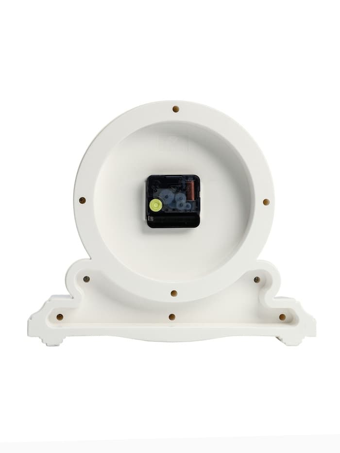 Часы настольные каминные «Берта», бесшумные, d=16.5 см, белые, от батарейки 1×АА