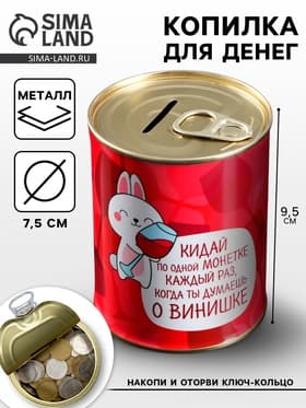 Копилка для денег «Банка. За деньги нельзя купить счастье», металл