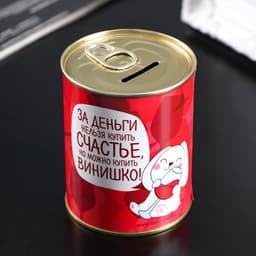 Копилка для денег «Банка. За деньги нельзя купить счастье», металл