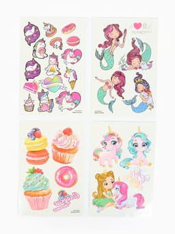 Переводные татуировки детские «Для девочек», тату — 4 листа