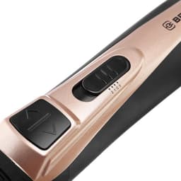 Фен-щётка BRAYER 3100BR, 1000 Вт, 3 насадки, 2 скорости, шнур 1.8 м, чёрно-золотистая